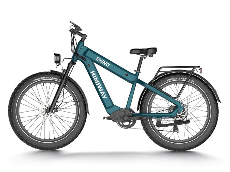Dual Battery Off-road Electric Bike Rhino Midnight Forest facing left