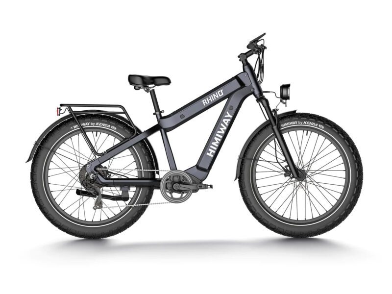 Dual Battery Off-road Electric Bike Rhino Himi Grey facing right